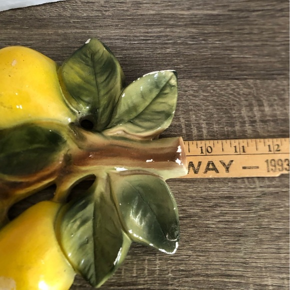 Vtg Yellow Pear Bundle Chalkware Wall Decor - Picture 6 of 15